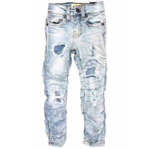 FWRD Little Boys Ruched Skinny Blue Jeans